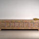 Antique polychrome carved low cabinet in pine – Xinjiang, circa 1900