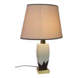 Vintage ceramic and brass lamp 1970-80