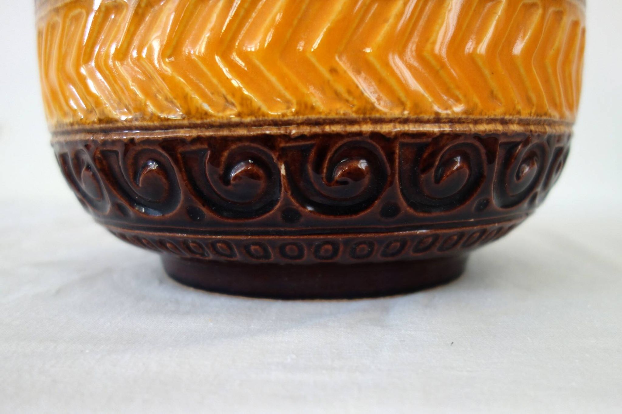 Vintage floor vase Alger decor Bay manufacture, Germany 1960