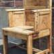 Fauteuil, chayère ou trône en bois, début 19ème siècle.