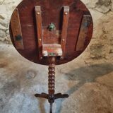 Antique mahogany side table – Round side table with tilting top, early 19th century