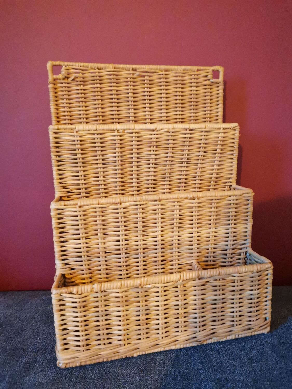 Wicker wall storage