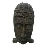 African tribal mask in carved wood - decorative ethnic art