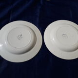 2 hollow plates made of earthenware from Lucien model Salins diam 24.5 cm