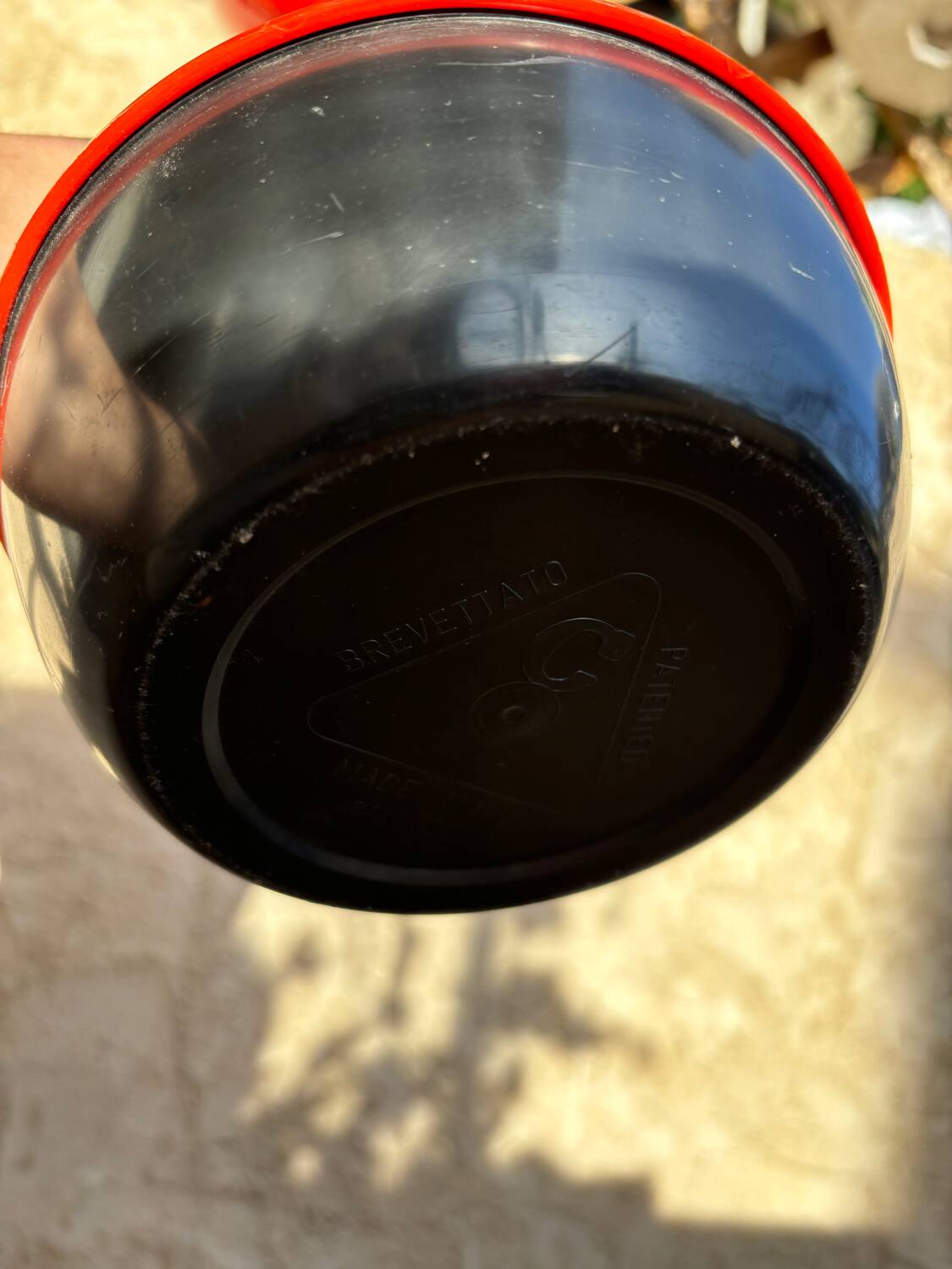 Vintage space age orange ashtray (1970s)