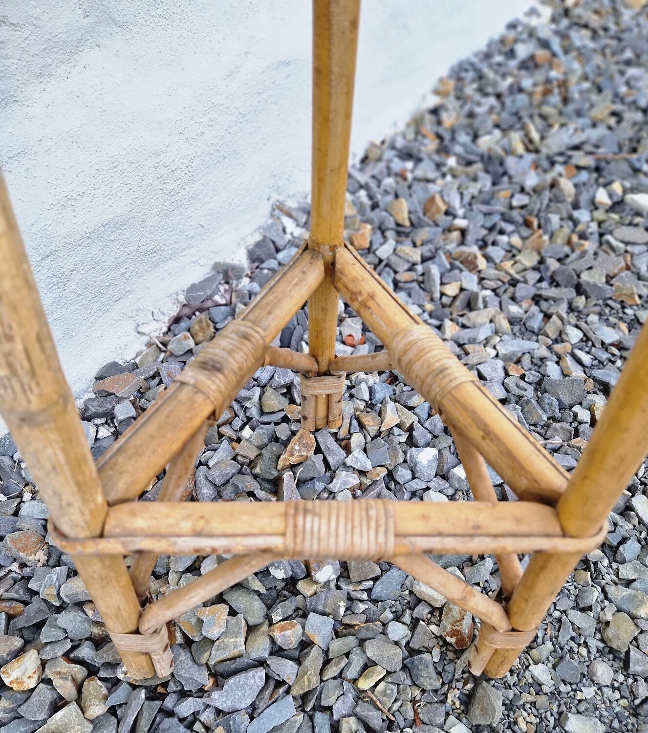 Vintage wicker stool