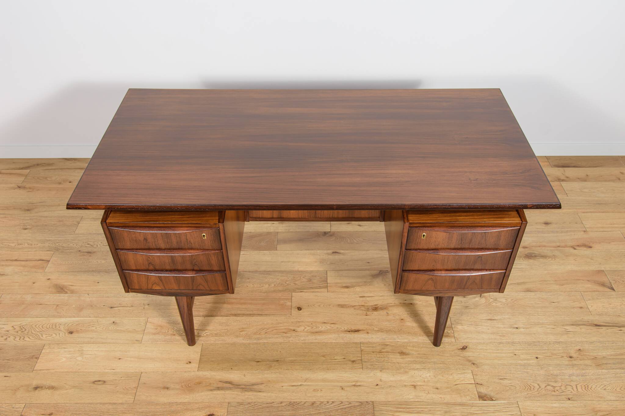 Mid-century freestanding rosewood desk, Denmark, 1960s