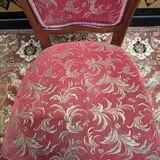 2x8 wooden and fabric chairs