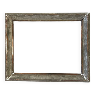 Old patinated frame in wood and stucco 43x35cm