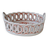 Panier réticulé ou ajouré en porcelaine de Ludwigsburg Dimensions 22,5cm