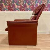 ADJUSTABLE LEATHER DESIGN ARMCHAIR "ERPO".