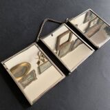Miniature triptych mirror, illustration of the 1900 World's Fair