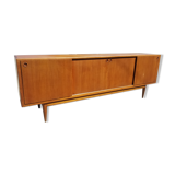 Scandinavian teak row 4 sliding doors - 60s