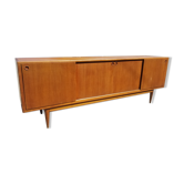 Enfilade scandinave en teck 4 portes coulissantes - Années 60