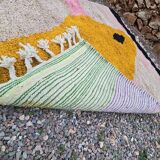 Handmade pure wool rug, size 150 x 250 cm, colorful