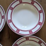 6 Badonviller soup plates