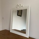 Late 19th century mirror with decorated pediment. 80x62.