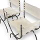 Maison Jansen Set of 4 armchairs Emperor Savonarola White leather and chromed metal