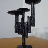Brutalist Iron Candleholder, 1960s