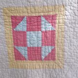 Plaid patchwork américain matelassé XIXème