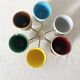 Antique earthenware egg cups