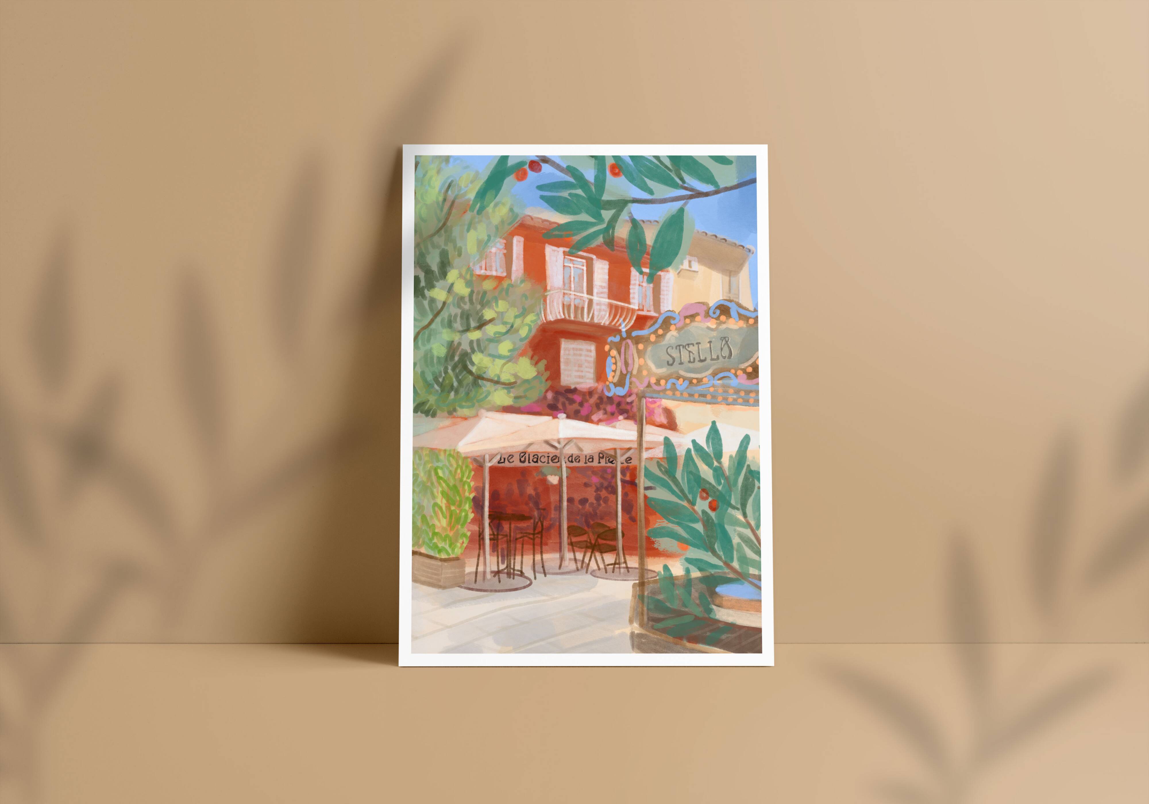 Illustration "Upper town of Porto-Vecchio" A4