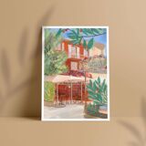 Illustration "Upper town of Porto-Vecchio" A4