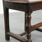 French antique Lorraine chair made of oak from the 18th century