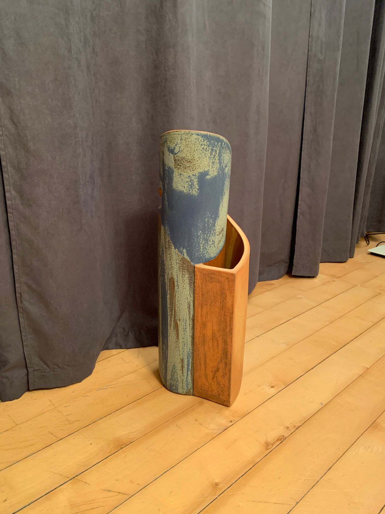 Large , ceramic , floor vase .