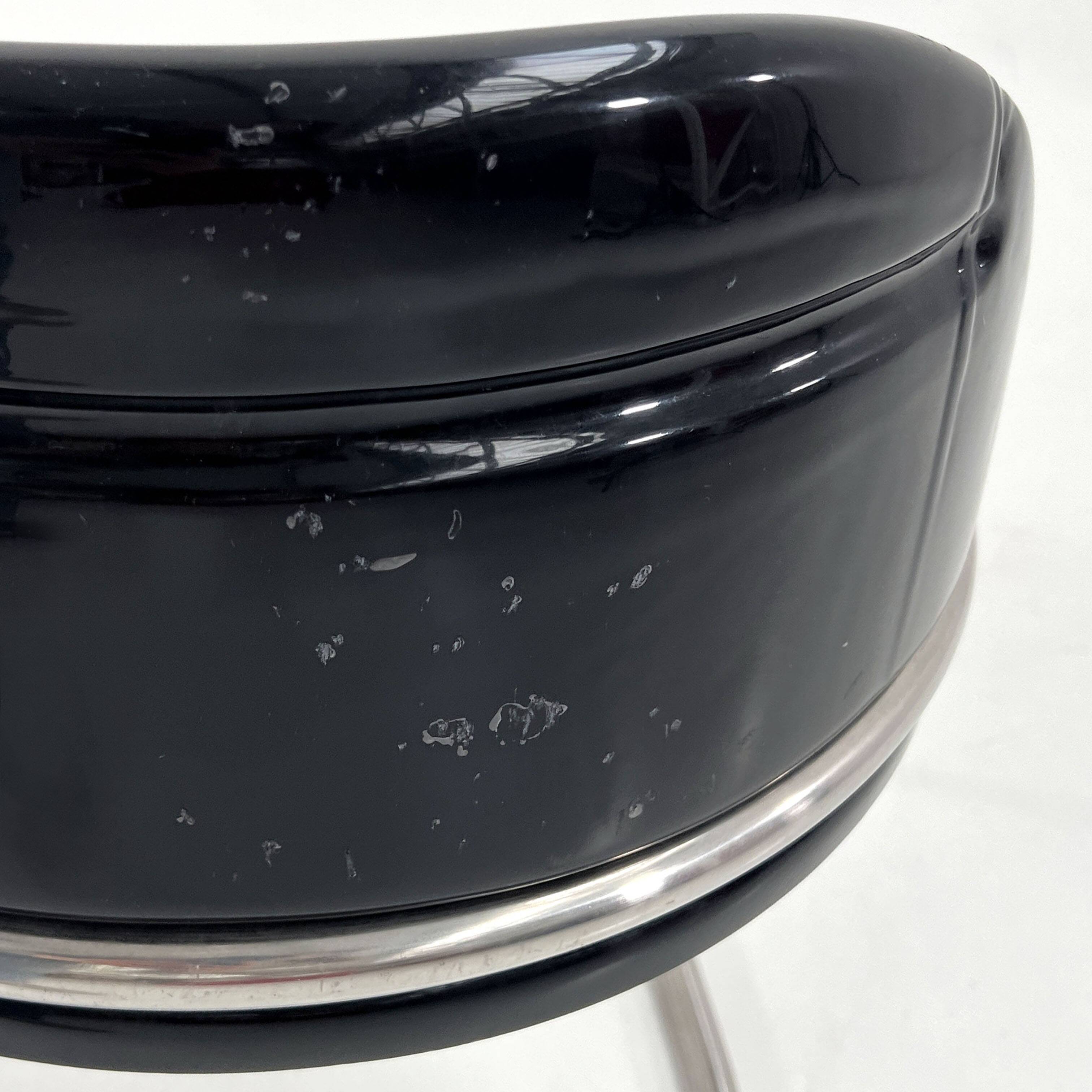 Orix Black Chair by Vittorio Parigi and Nani Prina for Molteni, 1970