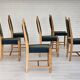 1970s, set 6 pcs of Danish dinning chairs, original good condition, furniture wool.
