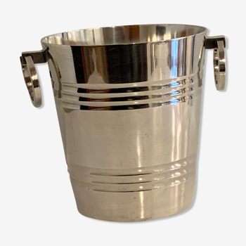 St Médard art deco silver metal ice bucket