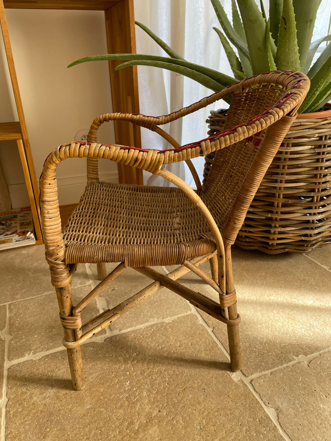 Rattan armchair for children