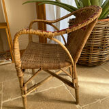 Fauteuil rotin enfant