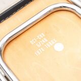 Chaise vintage tubax skaï noir et chrome