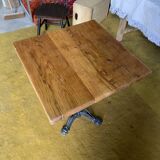 Table bistrot bois brut