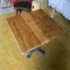 Table bistrot bois brut