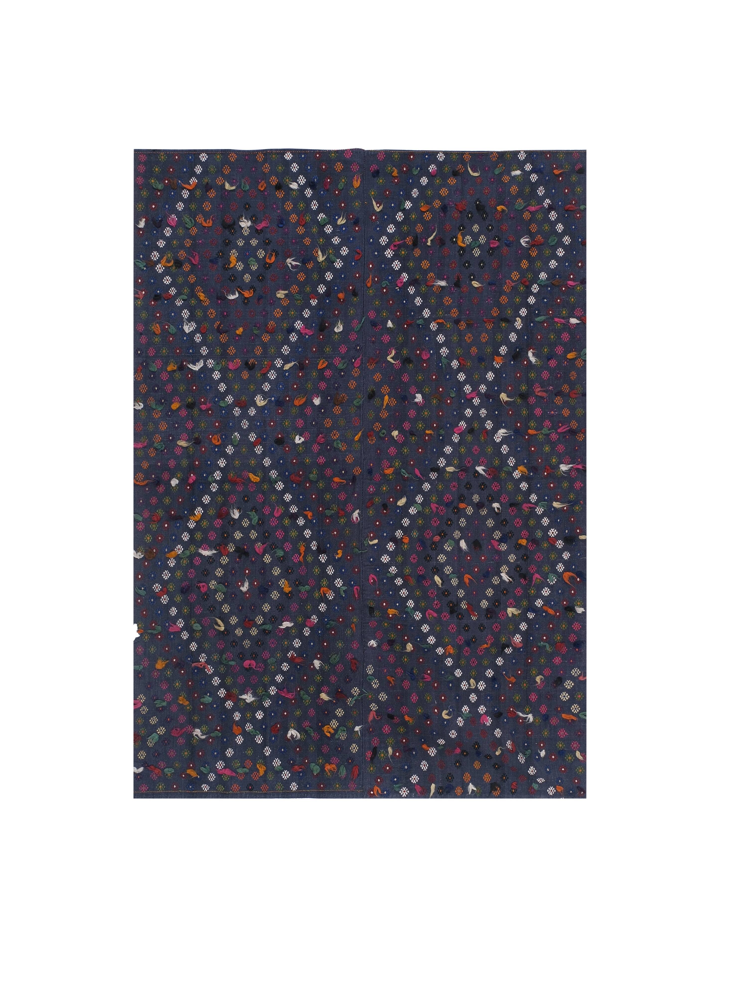 Tapis vintage turc de oushak tissé à la main 203x300 cm