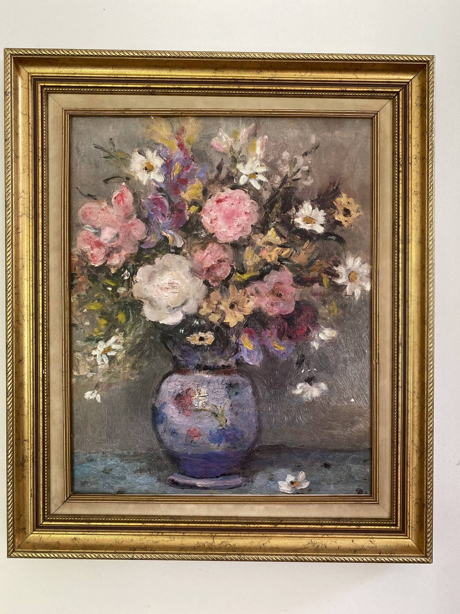 Nature Morte aux Fleurs – Huile sur Toile – Années 50/60