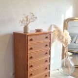 Vintage wicker chest of drawers.
