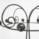 Portemanteau en fer forgé Italie années 1980