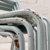 Set of four Tolix T2 chairs, circa 1950.