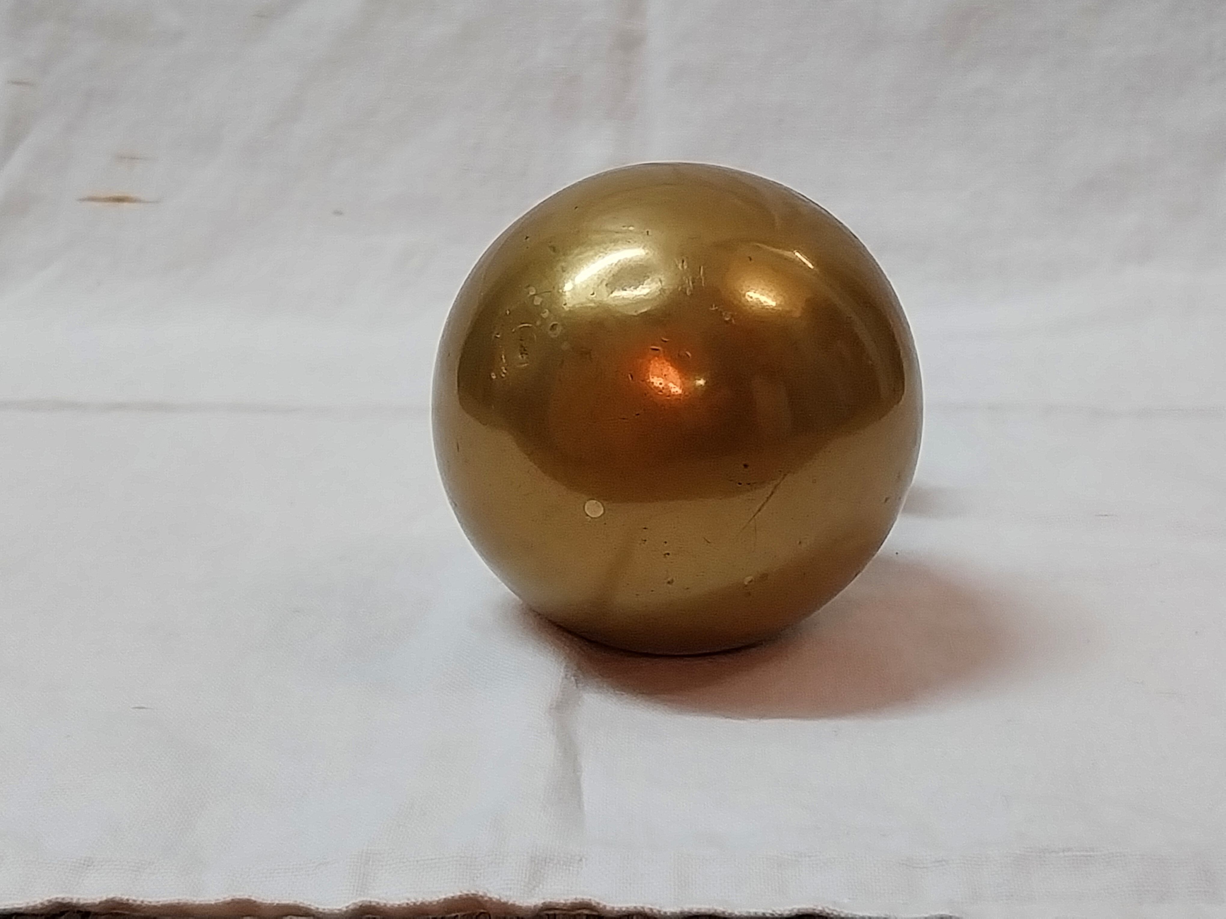 Golden brass stair ball