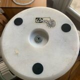 Vintage 70s chrome and marble lamp