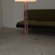 Chrome metal floor lamp opaline triplex Lidokov ex Czechoslovakia
