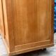 Armoire parisienne penderie porte coulissante chêne brut massif 1960