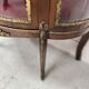 Napoleon III style curved display case in mahogany and veneer, 20th century