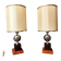 Pair of Lamps by Maison Barbier in Steel and Bakelite/Fawn Resin, 1960s-1970s