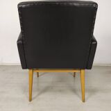 Vintage armchair skaï black