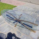 Rare table basse ovale de michel mangematin